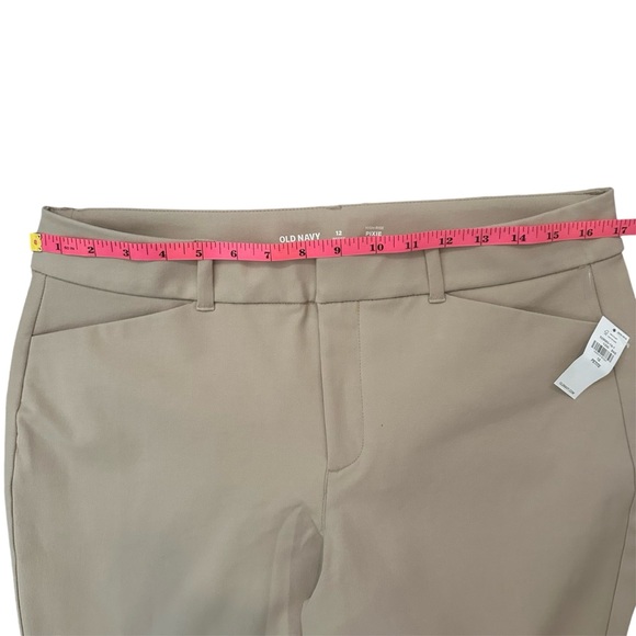 NWT! Old Navy High-Waisted Pixie Skinny Pants Tan in Women’s 12 Petite - Picture 7 of 12